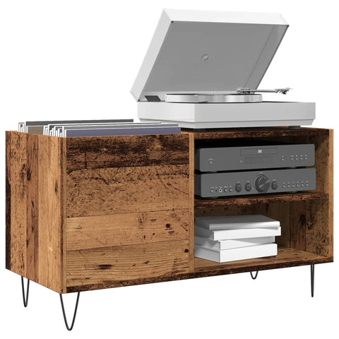 vidaXL Record Cabinet Old Wood 84.5x38x48 cm Engineered Wood