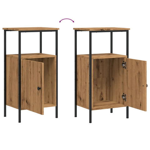 vidaXL Bedside Cabinet Artisan Oak 41x31x80 cm Engineered Wood