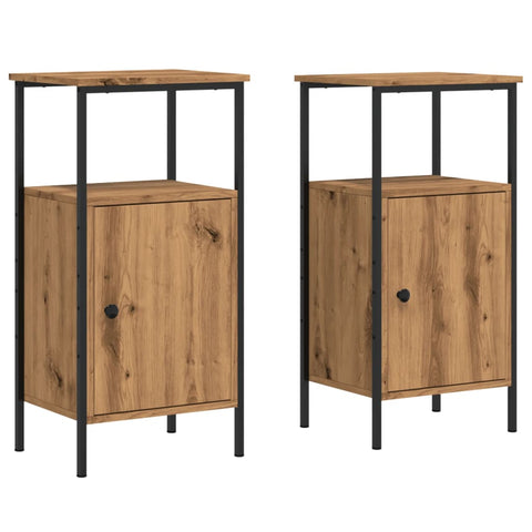 vidaXL Bedside Cabinets 2 pcs Artisan Oak 41x31x80 cm Engineered Wood