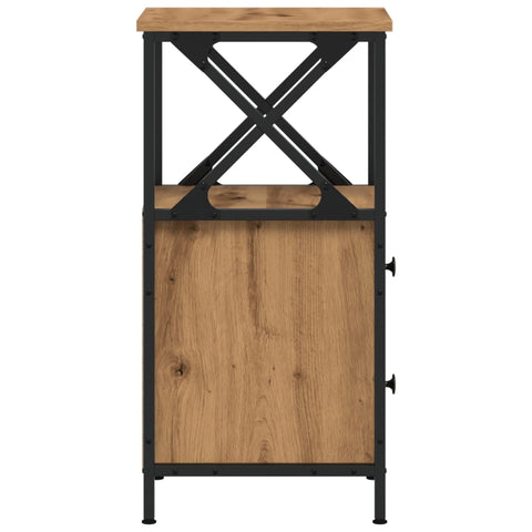 vidaXL Bedside Cabinet Artisan Oak 34x35.5x70 cm Engineered Wood