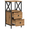 vidaXL Bedside Cabinet Artisan Oak 34x35.5x70 cm Engineered Wood