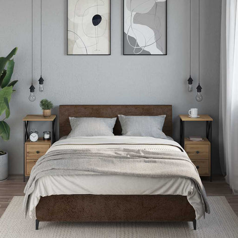 vidaXL Bedside Cabinets 2 pcs Artisan Oak 34x35.5x70 cm Engineered Wood