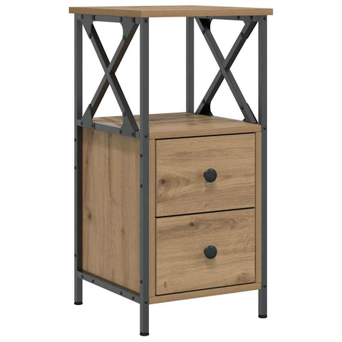 vidaXL Bedside Cabinets 2 pcs Artisan Oak 34x35.5x70 cm Engineered Wood