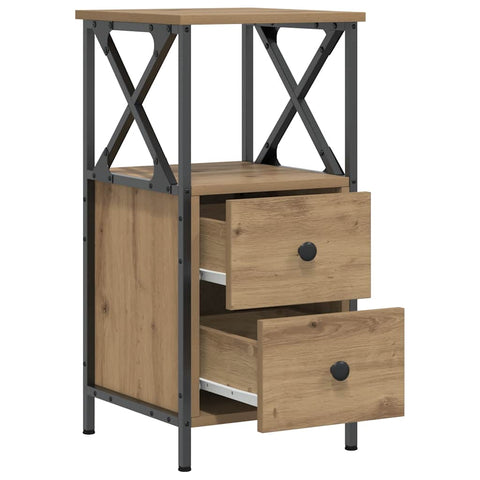 vidaXL Bedside Cabinets 2 pcs Artisan Oak 34x35.5x70 cm Engineered Wood