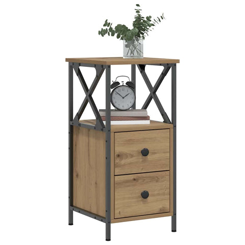vidaXL Bedside Cabinets 2 pcs Artisan Oak 34x35.5x70 cm Engineered Wood