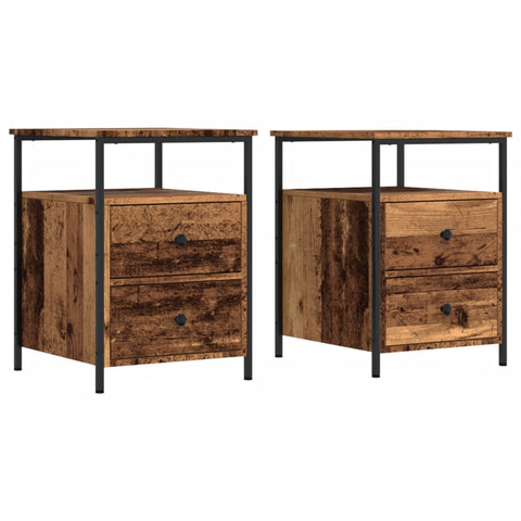 vidaXL Bedside Cabinets 2 pcs Old Wood 44x45x60 cm Engineered Wood