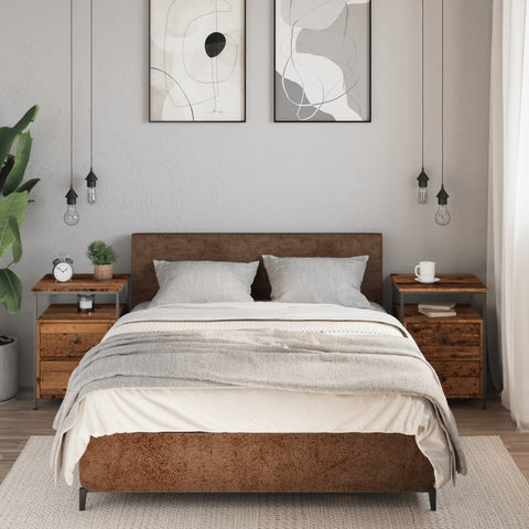 vidaXL Bedside Cabinets 2 pcs Old Wood 44x45x60 cm Engineered Wood