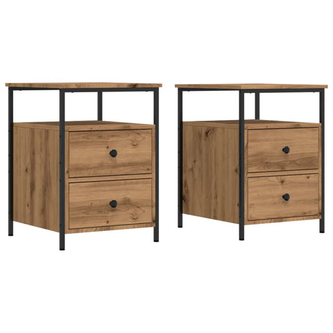 vidaXL Bedside Cabinets 2 pcs Artisan Oak 44x45x60 cm Engineered Wood