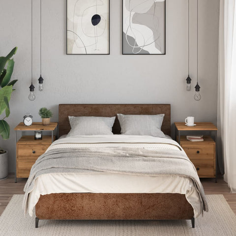 vidaXL Bedside Cabinets 2 pcs Artisan Oak 44x45x60 cm Engineered Wood