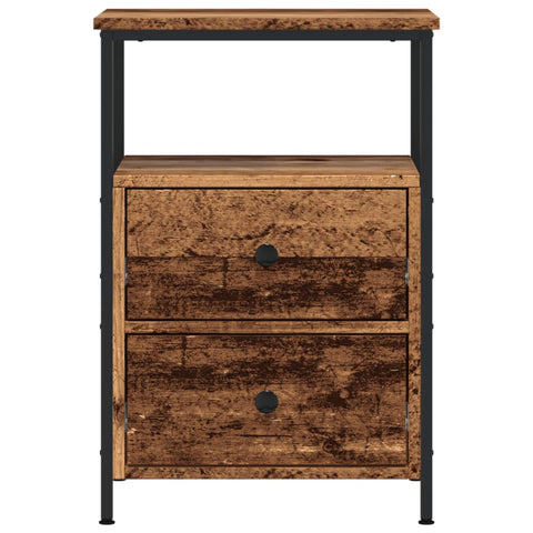 vidaXL Bedside Cabinets 2 pcs Old Wood 34x35.5x50 cm Engineered Wood