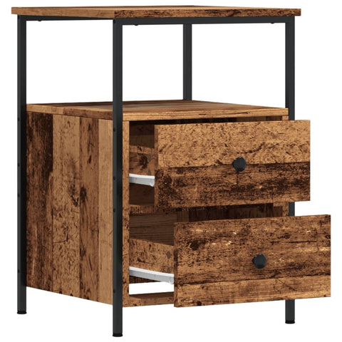 vidaXL Bedside Cabinets 2 pcs Old Wood 34x35.5x50 cm Engineered Wood