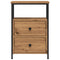 vidaXL Bedside Cabinet Artisan Oak 34x35.5x50 cm Engineered Wood