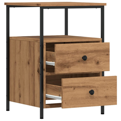 vidaXL Bedside Cabinet Artisan Oak 34x35.5x50 cm Engineered Wood