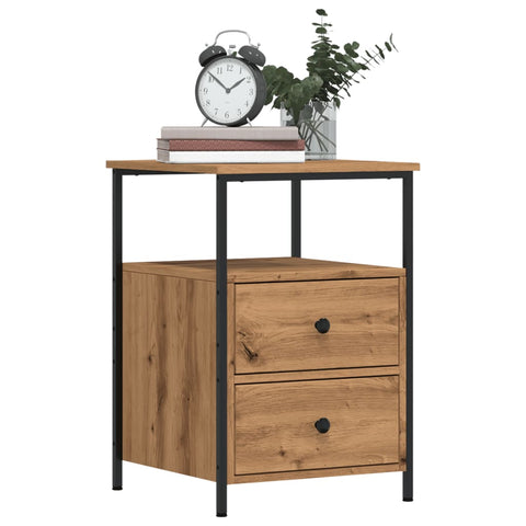 vidaXL Bedside Cabinet Artisan Oak 34x35.5x50 cm Engineered Wood