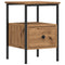 vidaXL Bedside Cabinet Artisan Oak 34x36x50 cm Engineered Wood