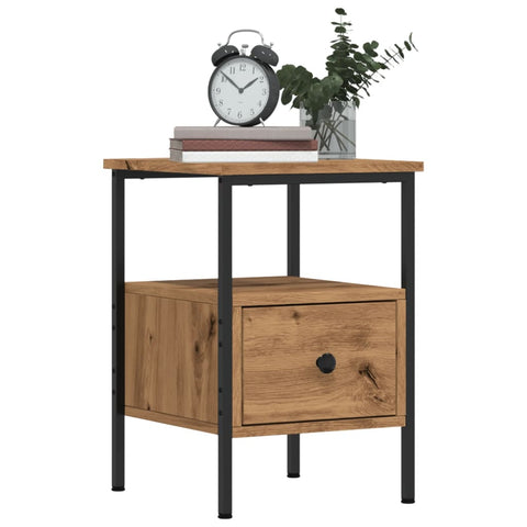 vidaXL Bedside Cabinet Artisan Oak 34x36x50 cm Engineered Wood