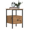 vidaXL Bedside Cabinet Artisan Oak 34x36x50 cm Engineered Wood