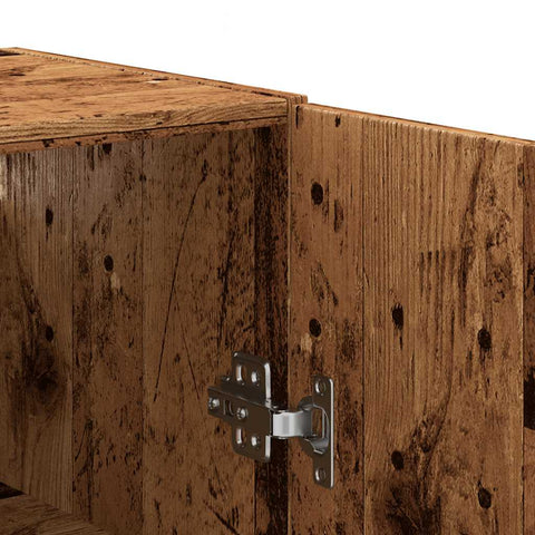 vidaXL Wall Mounted Cabinet Old Wood 69.5x34x90 cm