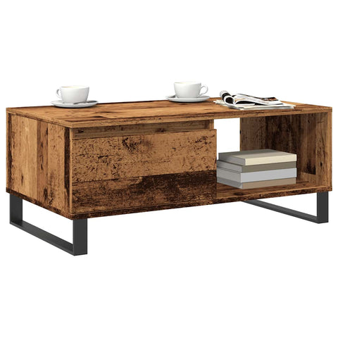 vidaXL Coffee Table Old Wood 90x50x36.5 cm Engineered Wood