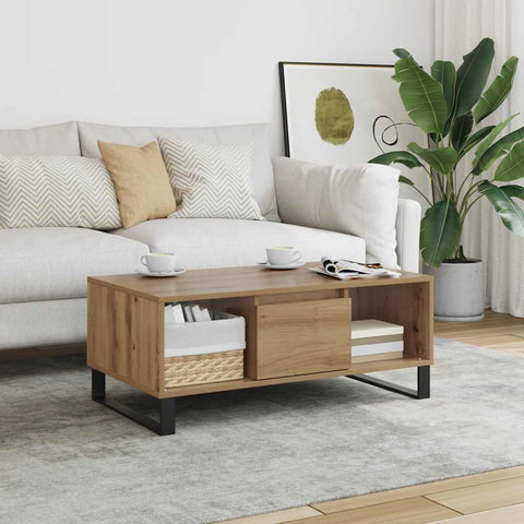 vidaXL Coffee Table Artisan Oak 90x50x36.5 cm Engineered Wood
