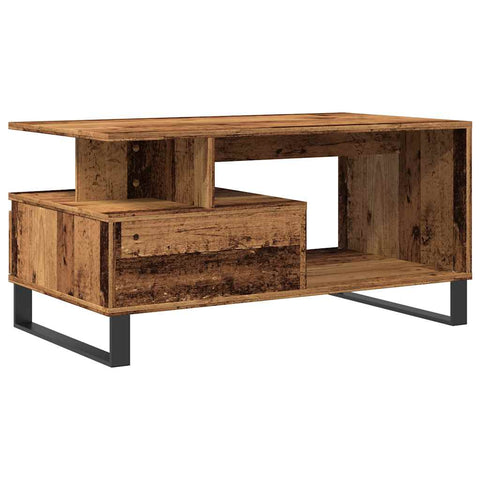 vidaXL Coffee Table Old Wood 90x49x45 cm Engineered Wood