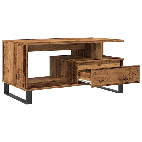 vidaXL Coffee Table Old Wood 90x49x45 cm Engineered Wood