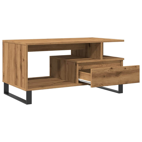 vidaXL Coffee Table Artisan Oak 90x49x45 cm Engineered Wood