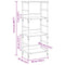 vidaXL Book Cabinet Old Wood 50x33x117.5 cm Engineered Wood