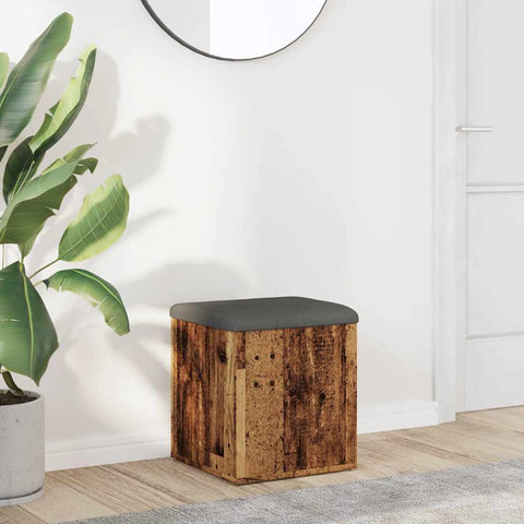 vidaXL Storage Bench Old Wood 42x42x45 cm Engineered Wood