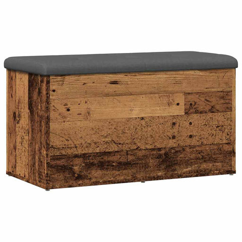 vidaXL Storage Bench Old Wood 82x42x45 cm Engineered Wood