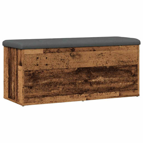 vidaXL Storage Bench Old Wood 102x42x45 cm Engineered Wood