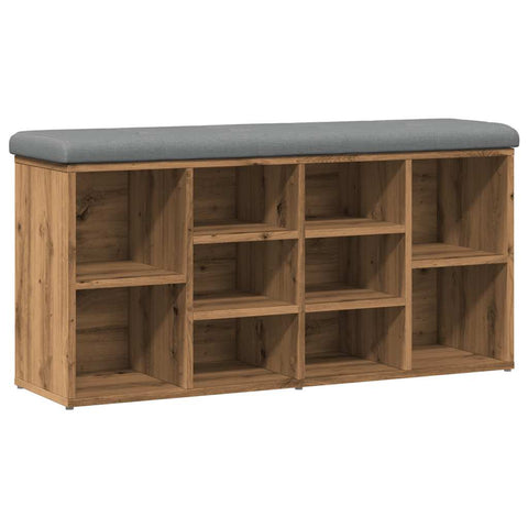 vidaXL Shoe Bench Artisan Oak 102x32x50 cm Engineered Wood