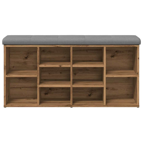 vidaXL Shoe Bench Artisan Oak 102x32x50 cm Engineered Wood