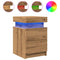 vidaXL Bedside Cabinets with LED 2 pcs Artisian Oak 35x39x55 cm Engineered Wood
