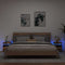 vidaXL Bedside Cabinets with LED Lights 2 pcs Old Wood 40x39x48.5 cm