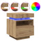 vidaXL Bedside Cabinet with LED Lights Artisan Oak 40x39x48.5 cm