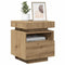 vidaXL Bedside Cabinet with LED Lights Artisan Oak 40x39x48.5 cm