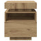 vidaXL Bedside Cabinet with LED Lights Artisan Oak 40x39x48.5 cm