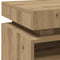 vidaXL Bedside Cabinet with LED Lights Artisan Oak 40x39x48.5 cm