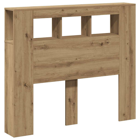 vidaXL LED Headboard Artisan Oak 120x18.5x103.5 cm Engineered Wood