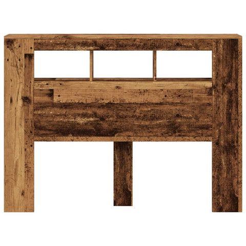 vidaXL LED Headboard Old Wood 140x18.5x103.5 cm Engineered Wood
