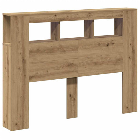 vidaXL LED Headboard Artisan Oak 140x18.5x103.5 cm Engineered Wood