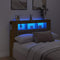 vidaXL LED Headboard Artisan Oak 140x18.5x103.5 cm Engineered Wood