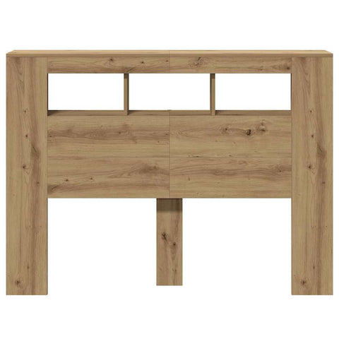 vidaXL LED Headboard Artisan Oak 140x18.5x103.5 cm Engineered Wood