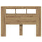 vidaXL LED Headboard Artisan Oak 140x18.5x103.5 cm Engineered Wood