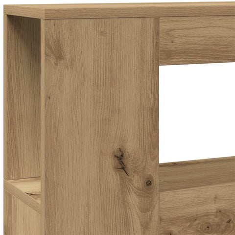 vidaXL LED Headboard Artisan Oak 140x18.5x103.5 cm Engineered Wood