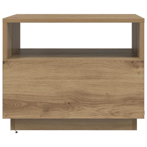 vidaXL Coffee Table with LED Lights Artisan Oak 50x49x40 cm