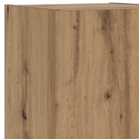 vidaXL Coffee Table with LED Lights Artisan Oak 50x49x40 cm