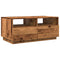 vidaXL Coffee Table with LED Lights Old Wood 90x49x40 cm