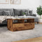 vidaXL Coffee Table with LED Lights Old Wood 90x49x40 cm